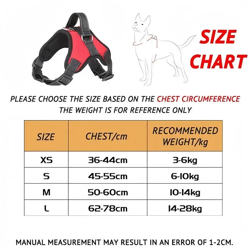 Adjustable Dog Harness Leash Set Chest Strap