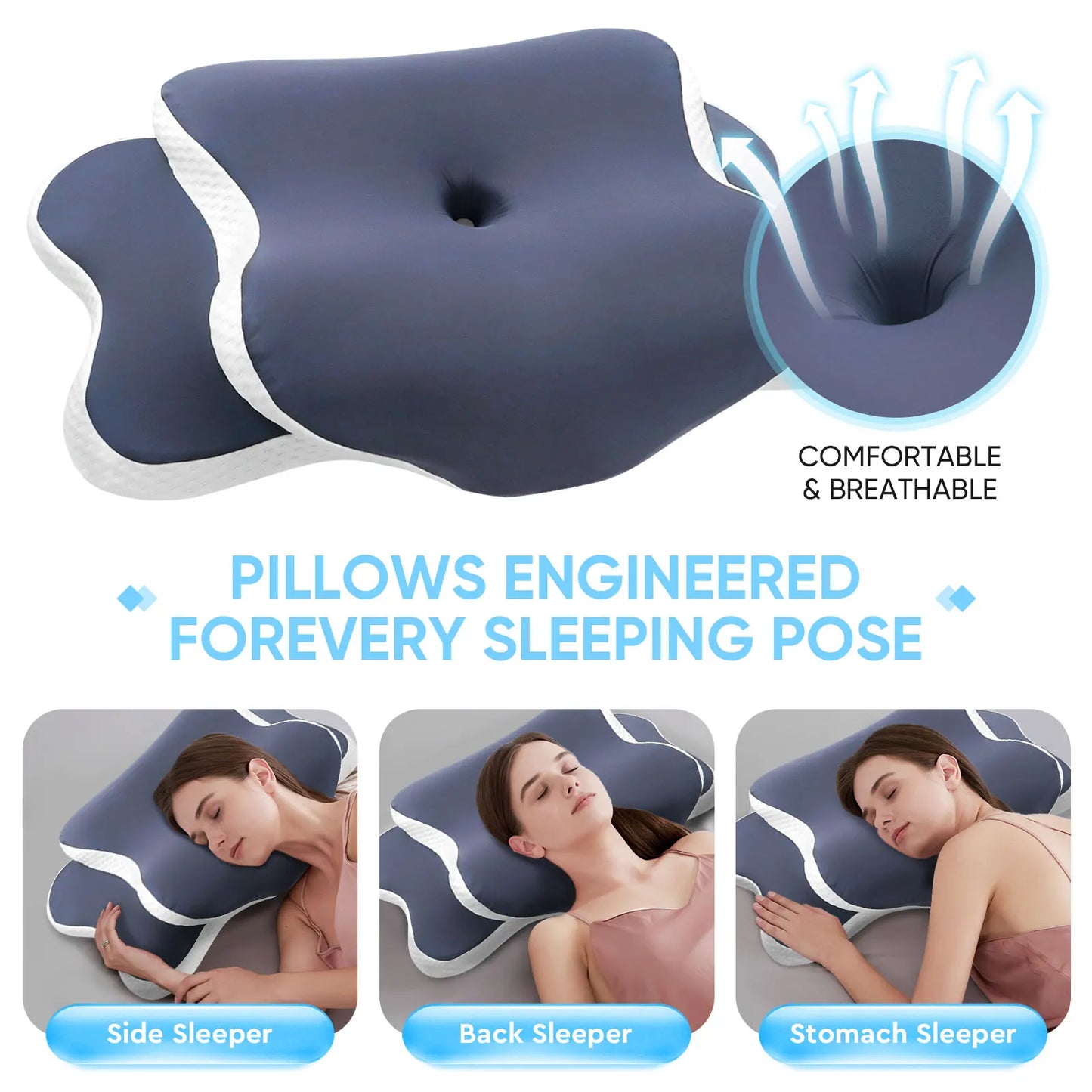 Memory Foam Pillow Cervical Pillow Neck Pain Relief