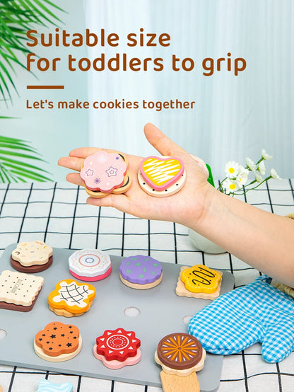 Wooden Kitchen Pretend Play Set Montessori Simulation Plates