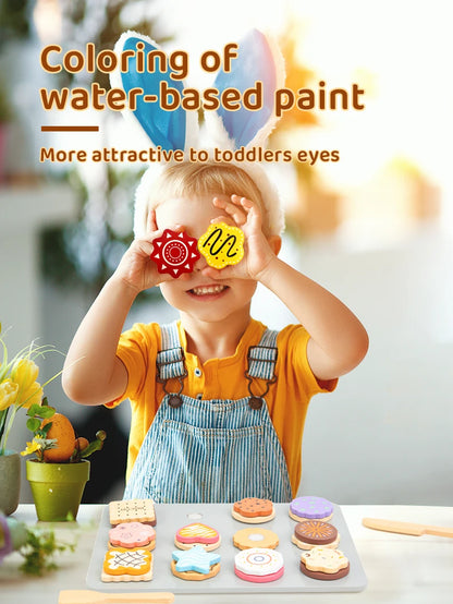 Wooden Kitchen Pretend Play Set Montessori Simulation Plates