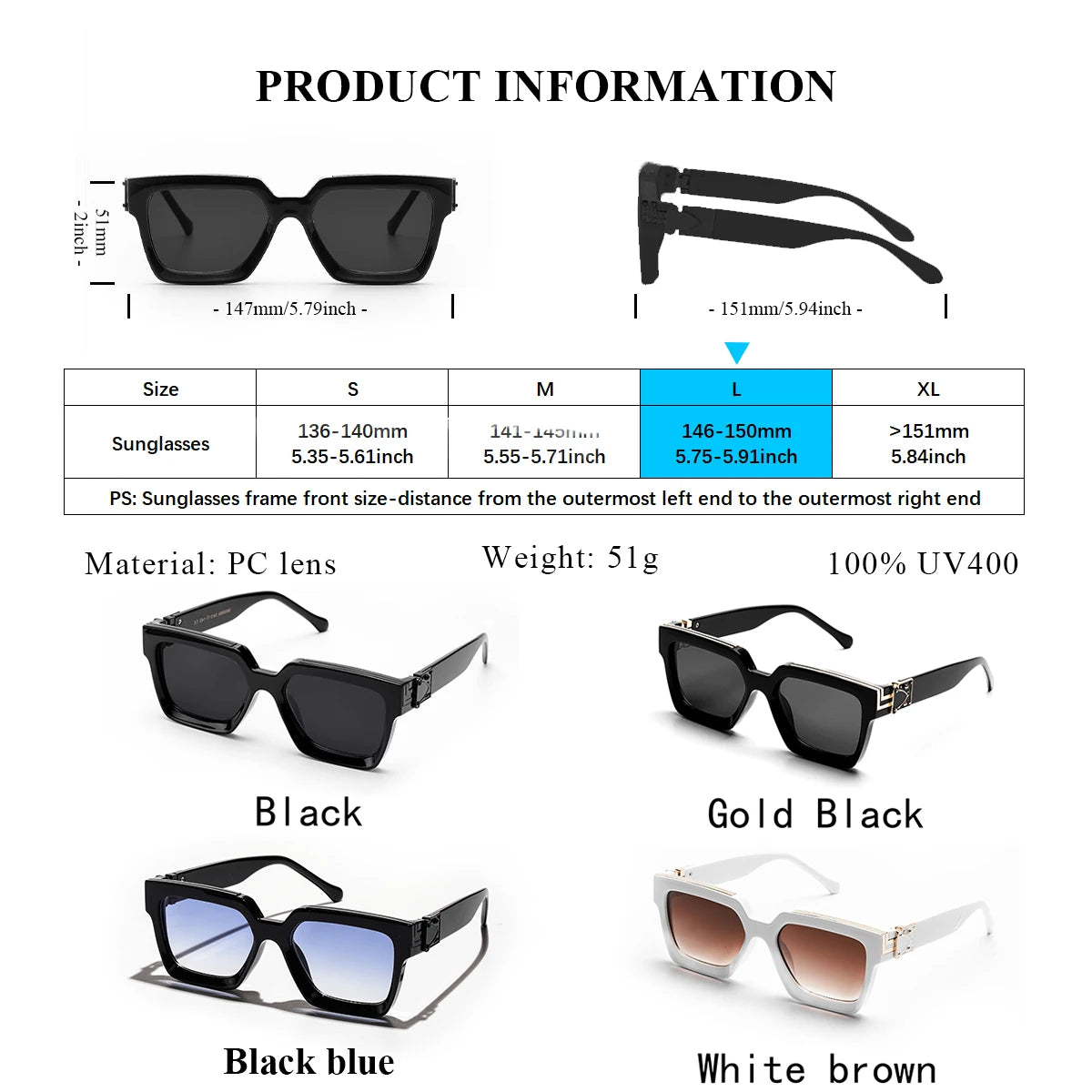 Retro Black Millionaire Shades Luxury Sunglasses