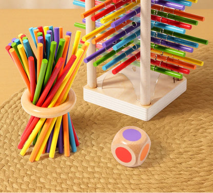 Parent child interactive wooden stick children's