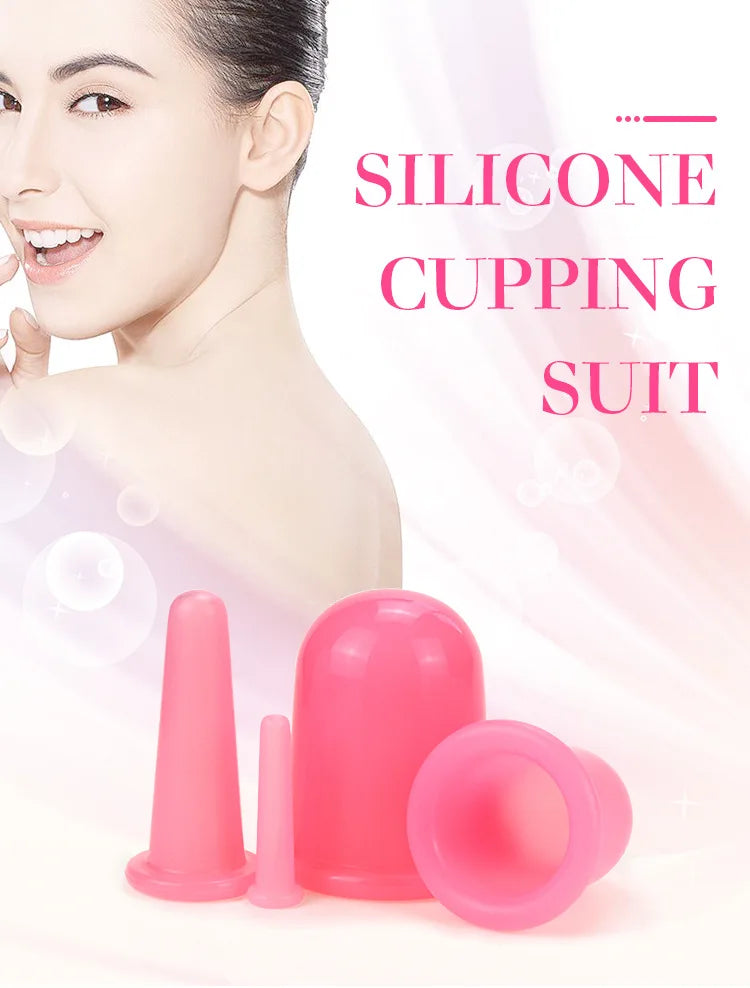 Silicone Vacuum Cupping Massage Jars Anti Cellulite
