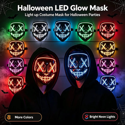 Halloween Party Supplies Luminous LED Purge Mask