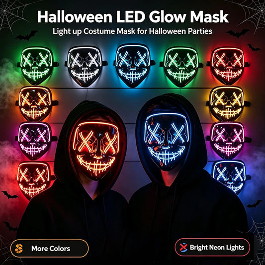 Halloween Party Supplies Luminous LED Purge Mask