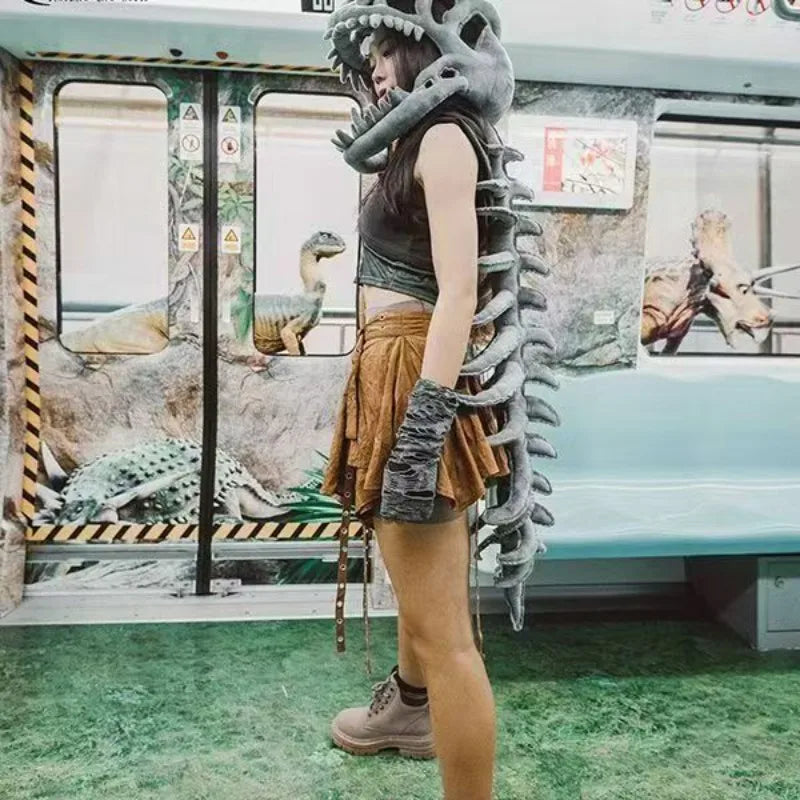 Realistic Dinosaur Skeleton Costume Set