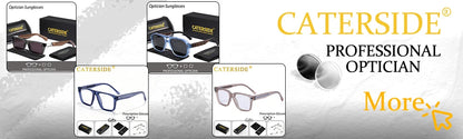 Caterside Polarized Round Sunglasses Men TR Frame