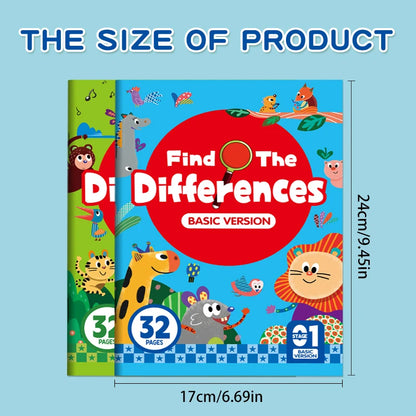 Hidden Differences Activity Book Contains 32 Interactive Observation