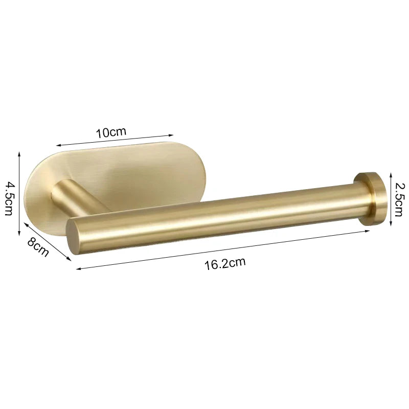 Adhesive Toilet Paper Holder Stainless Steel Wall Mount