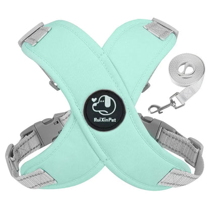Dog Harness Leash Set Reflective Adjustable Pet Vest Harness