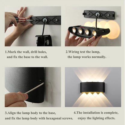 Led Wall Lamp outdoor Stair Light Fixture Bedside Loft