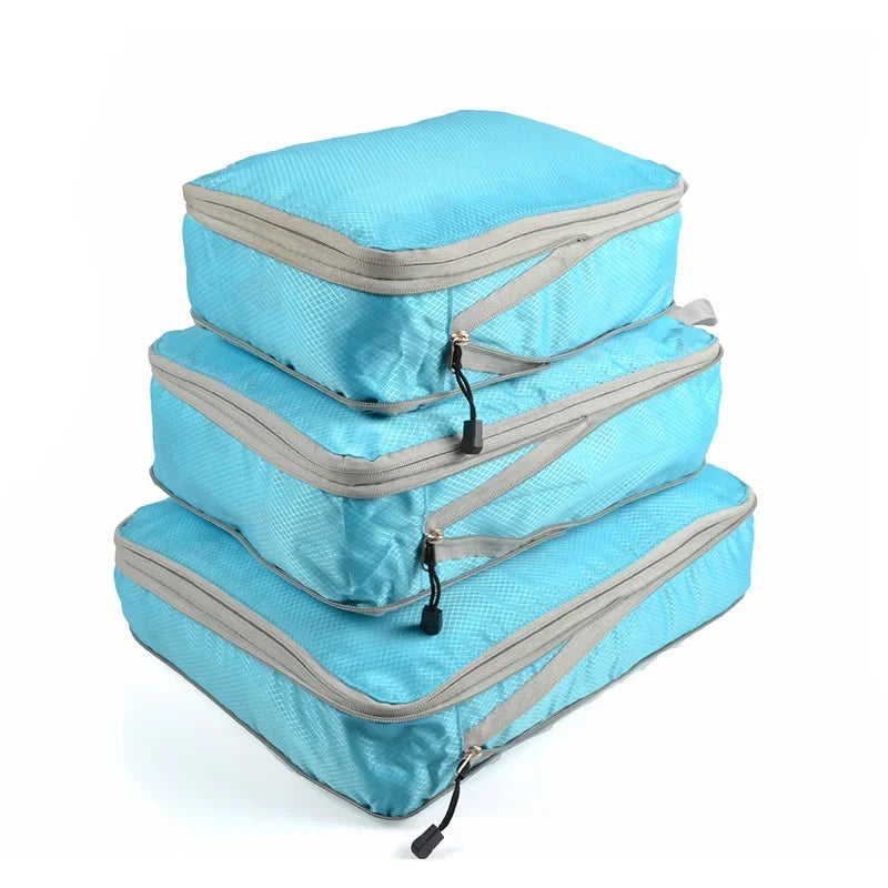 Travel Compression Packing Cubes Suitcase  Organizer Set