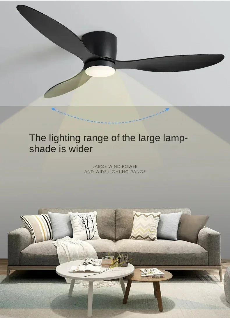 Modern LED Ceiling Fan Lights, Low Floor Decorative Lights