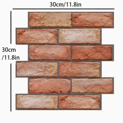 10Pcs 3D Wall Stickers PVC Self-adhesive Wallpapers