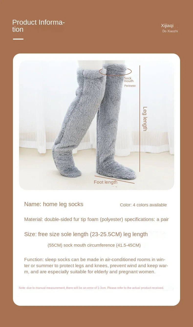 Hot Fluffy Thigh High Socks for Pregnant Women Leggings