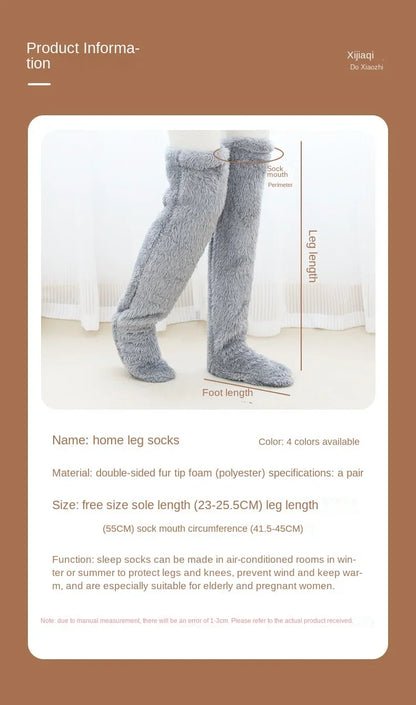 Hot Fluffy Thigh High Socks for Pregnant Women Leggings