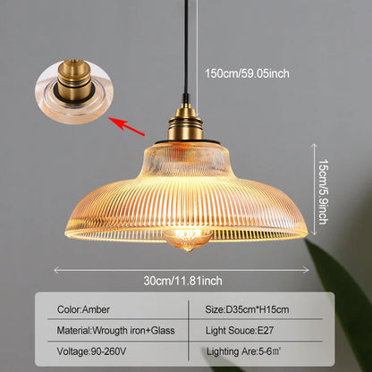 Nordic Glass Pendant Light Green Hanging Lamp Living Room