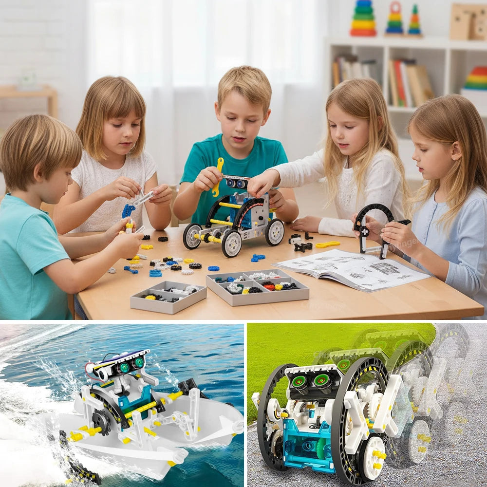12-in-1 STEM Robot Building Kit Toys DIY Engineering Construction