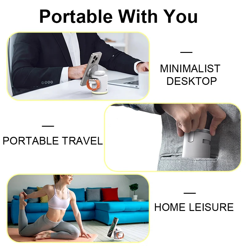 3-in-1 Fast Charging Station Stand Folding Holder