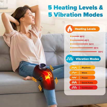 Electric Heating Knee Wrap with 5 Modes Muscle Relaxation