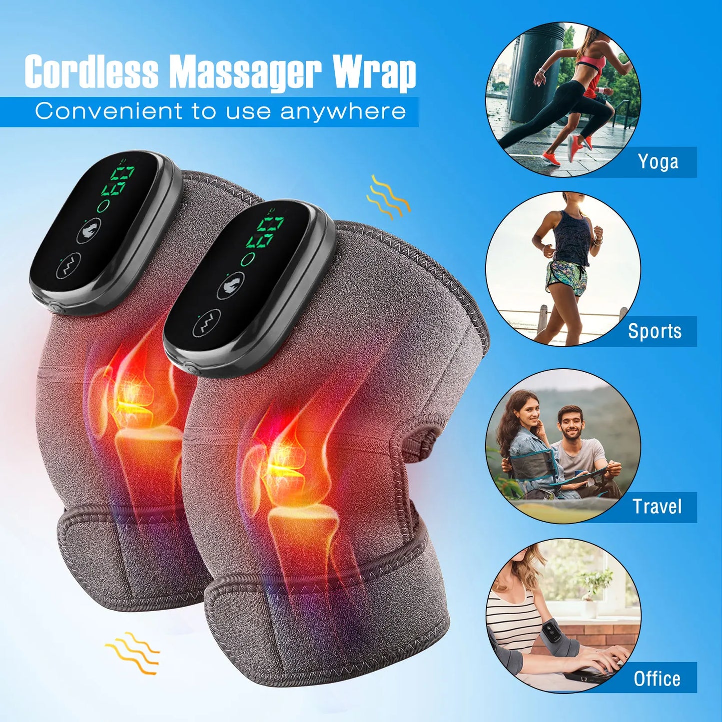 Electric Heating Knee Massager Joint Knee Leg Pad