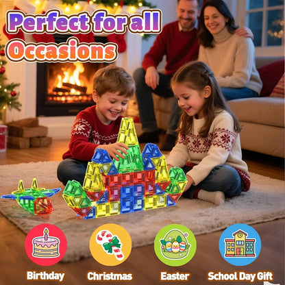 Mini Magnetic Building Blocks Set with Storage Box