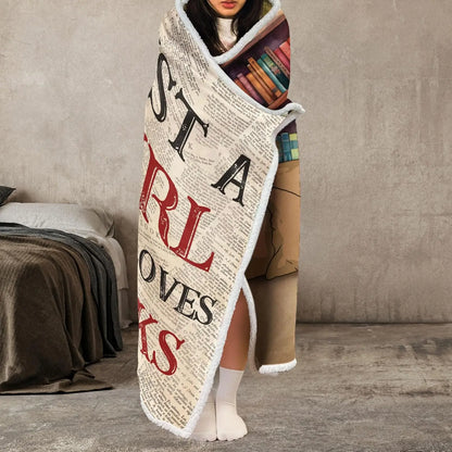 Personalized Wearable Hooded Blanket, Book Lovers Gifts