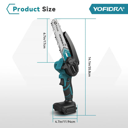 6 Inch 30000RPM Electric Chainsaw Handheld Garden