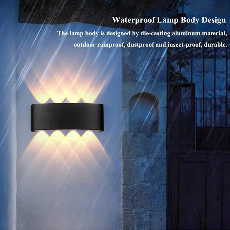 Led Wall Lamp Waterproof IP66 Up And Down Lighting Garden Decoration