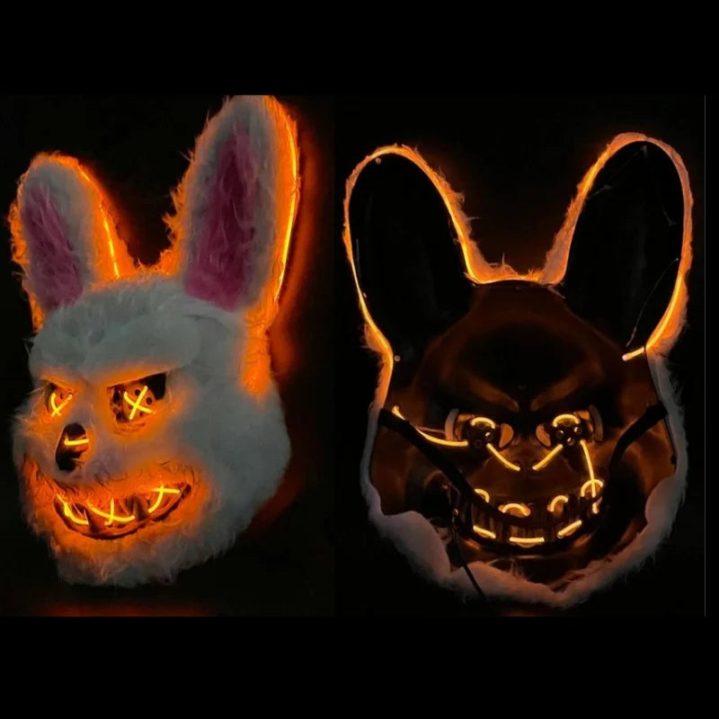 Halloween Cosplay Party Luminous LED Light Face Mask