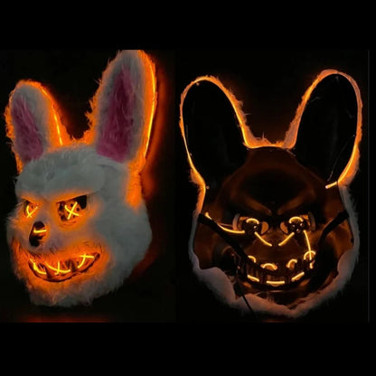 Halloween Cosplay Party Luminous LED Light Face Mask