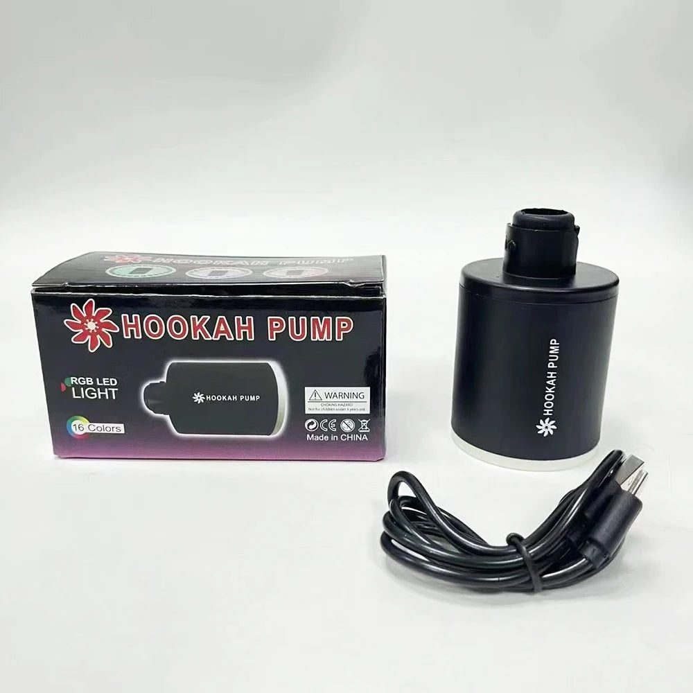 Electric Shisha Hookah Starter Pump USB Charging LED Lights