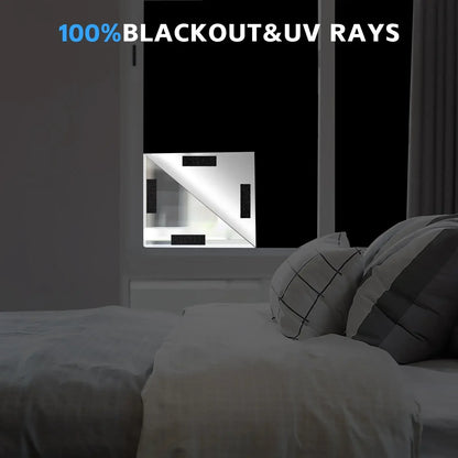 100 Blackout Window Cover Darkest Light Block Black Privacy Film