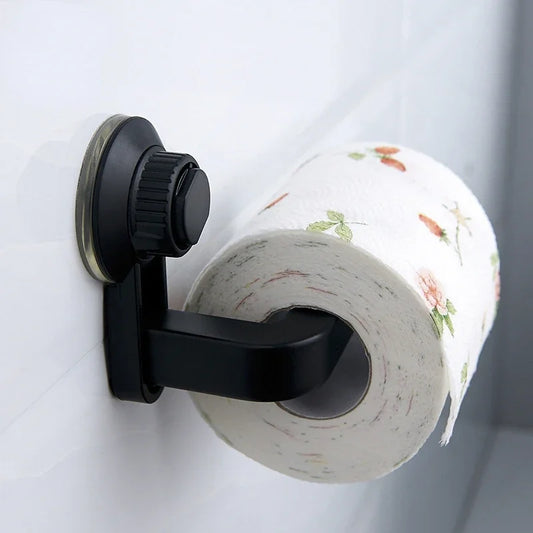 Suction Cup Toilet Paper Holder Wall Mount No Punching