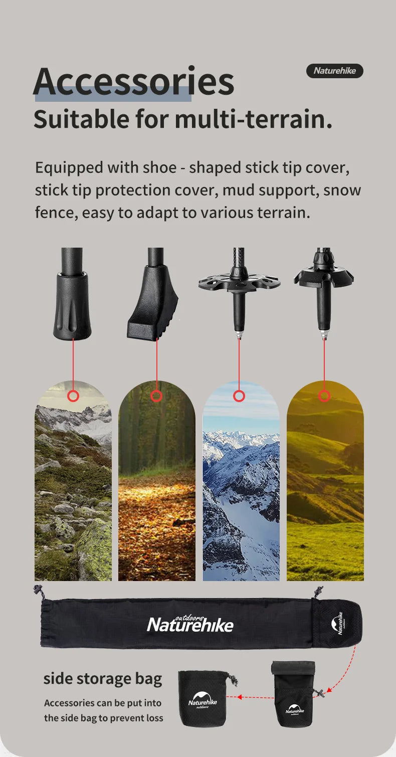 Trekking Poles Carbon Fiber Climbing Stick