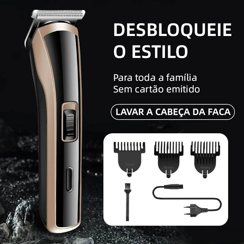 KM-418 Waterproof Hair Clipper Rechargeable Electric Trimmer