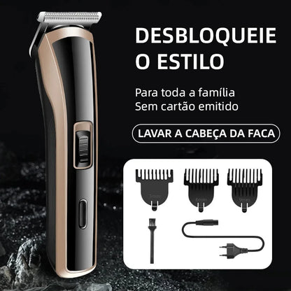 KM-418 Waterproof Hair Clipper Rechargeable Electric Trimmer