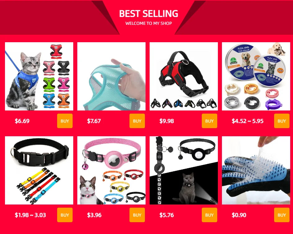 Pet Dog Collar Leash Set Nylon Material Durable Dog Collar