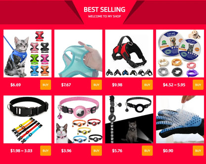 Pet Dog Collar Leash Set Nylon Material Durable Dog Collar