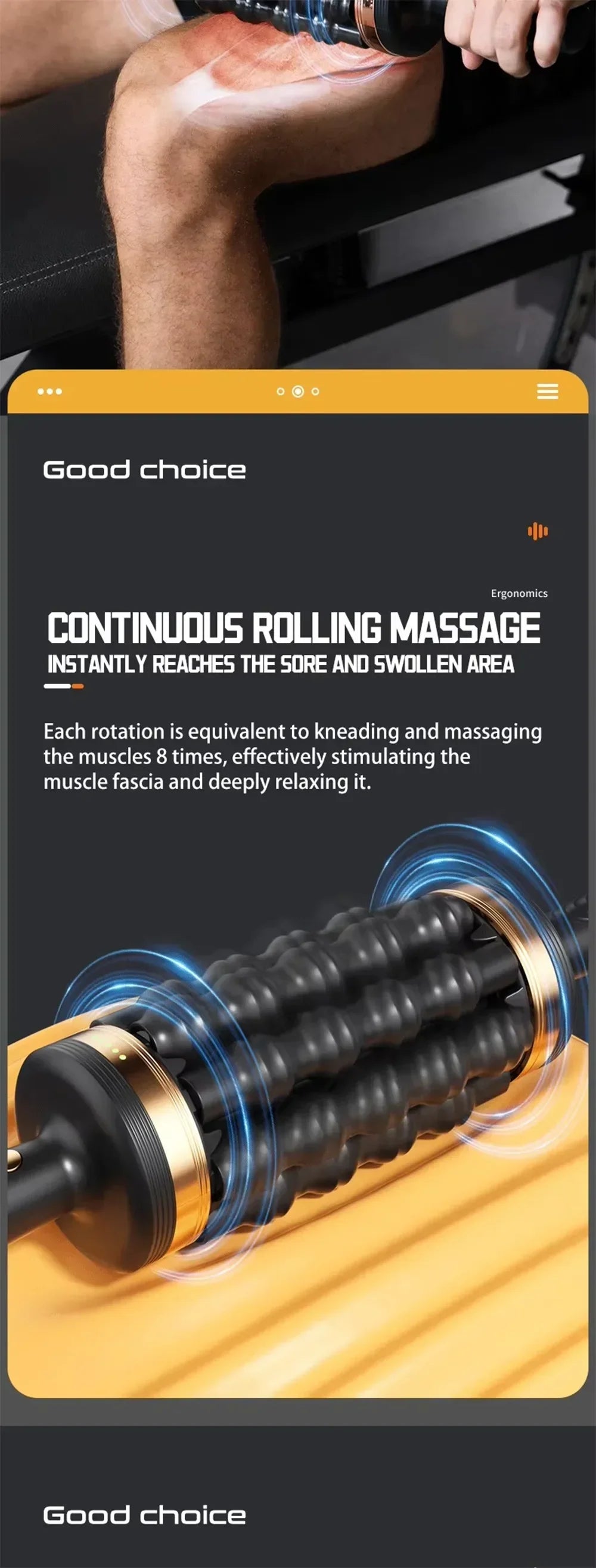 Relax Stress Massager Hand Held Massager for Muscle Rolling