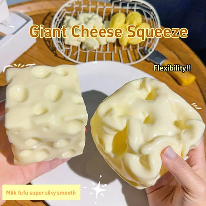 Taba Squishy  Cheese Cube Stress Ball Shapeable Squeeze Ball