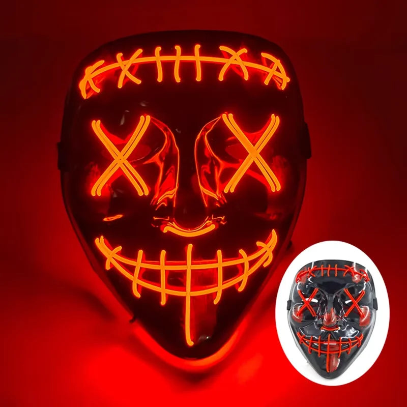 Wireless LED Purge Mask Halloween Horror Party Carnival Cosplay