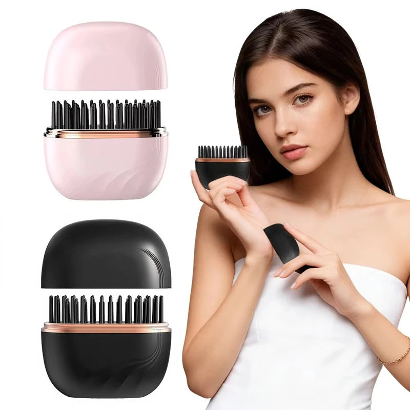 Wireless Hair Straightener Brush 2 in 1, Cordless Straightening