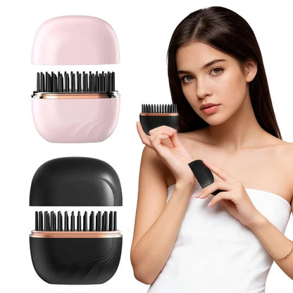 Wireless Hair Straightener Brush 2 in 1, Cordless Straightening