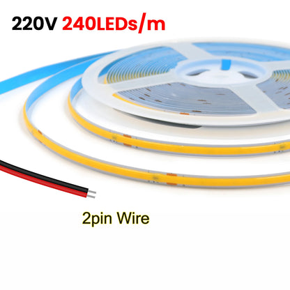 220V 110V 5m-20m COB LED Strip Light Lighting Flexible