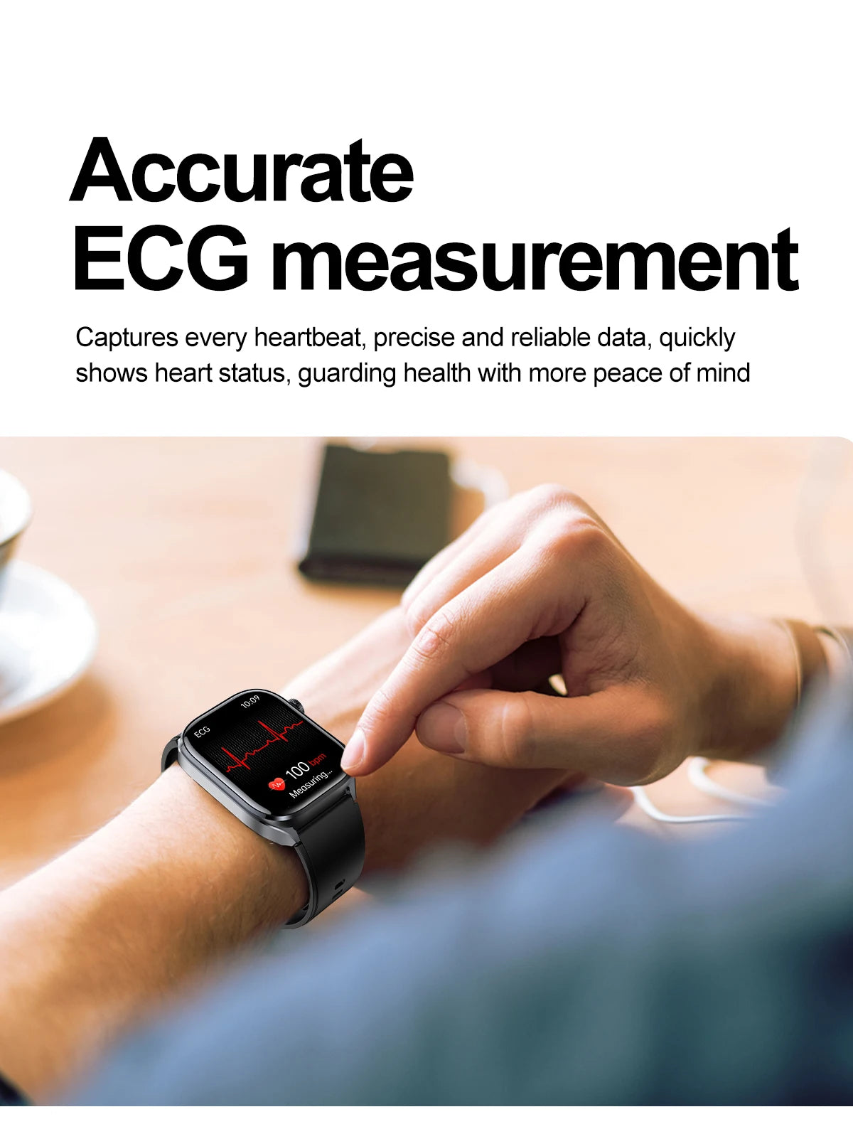 New AI Health Care Accurate detection ECG Smart Watch