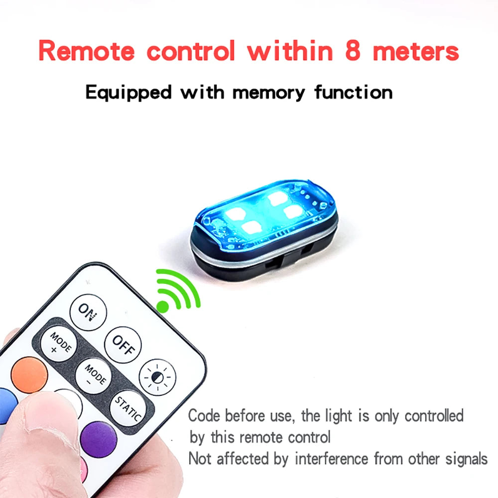 Wireless LED Strobe Lights Car Decor Atmosphere Light
