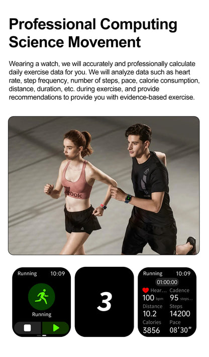 New Women Men AI Smart Diagnosis Watch HRV+PPG Blood Pressure