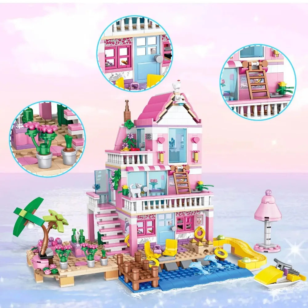 Friends City Tree House Summer Holiday Villa Castle For Kid