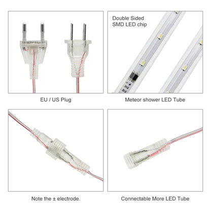 Outdoor LED Meteor Shower Lights Falling Rain Drop
